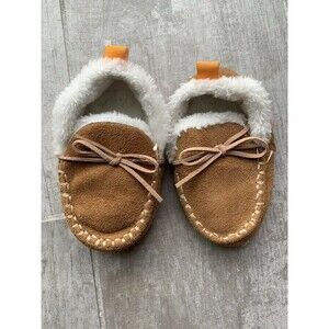 SKIDDERS Faux Leather Suede Moccasins 12 Months Baby Shoes Rubber Sole 4C 4
